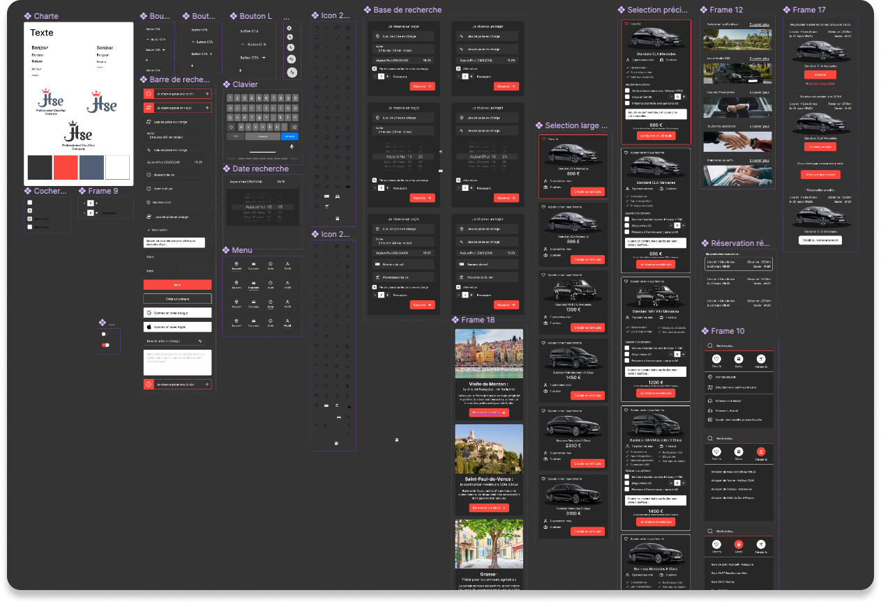 Design system app chauffeurs